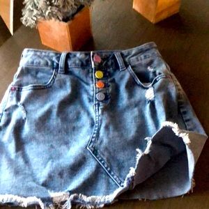 Justice 💖Jean stretchy Skort w shorts Sz 12 girls
